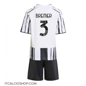 Juventus Gleison Bremer #3 Prima Maglia Bambino 2025-26 Manica Corta (+ Pantaloni corti)
